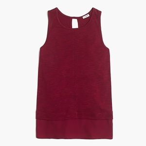 JCREW top with silk hem size M